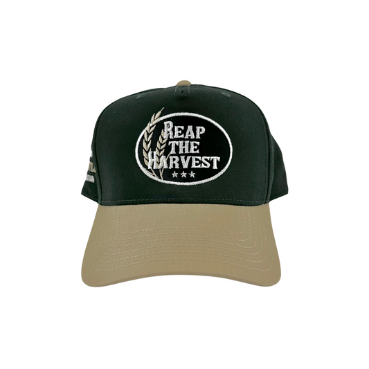 Green & Tan "HUSTLE" Cap